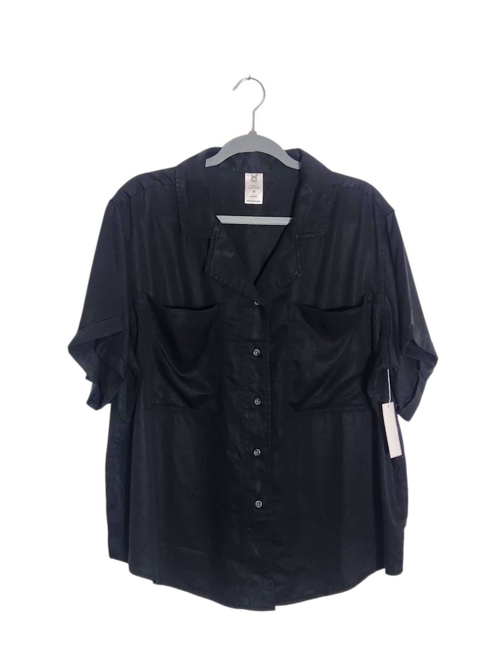 Member’s Mark Womens Black Camp Shirt Size XL NWT